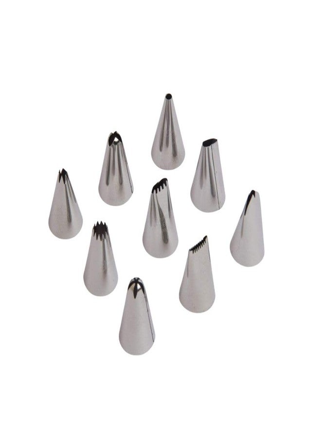 Maghya Decorating Nozzle Set - Premium Stainless Steel Icing Tips for Making Flowers, Swirls & Borders - Professional Baking Tools Kit (9 Nozzle Set) - Image 1